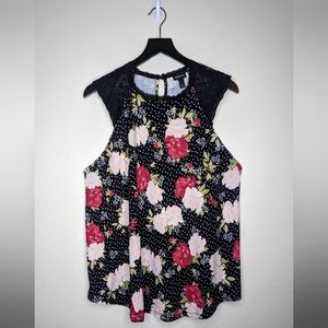 Torrid Floral and Lace Top